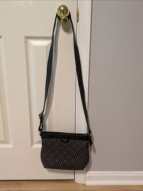 Fossil Black Patterned Crossbody Bag